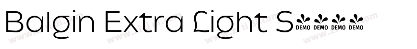 Balgin Extra Light S字体转换